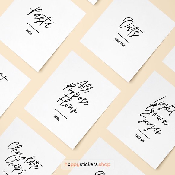 36 Labels • Jelly Minimalist Pantry for Kitchen Storage • Organization Labels - Picture 10 of 17